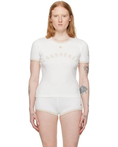 Courreges White Contrast T-shirt - Multicolour