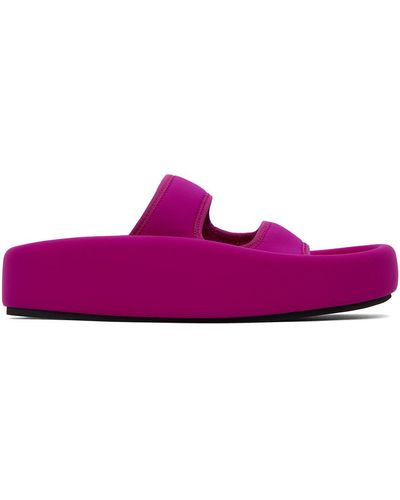 MM6 by Maison Martin Margiela Pink Sunken Sandals - Purple