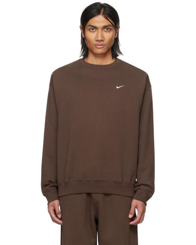 Nike Brown Solo Swoosh Sweatshirt