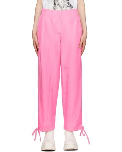 MSGM Pink Drawstring Trousers