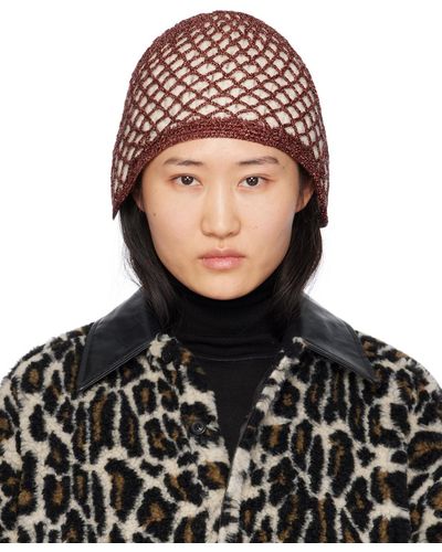 Maison Margiela Orange Handmade Lurex Beanie - Black