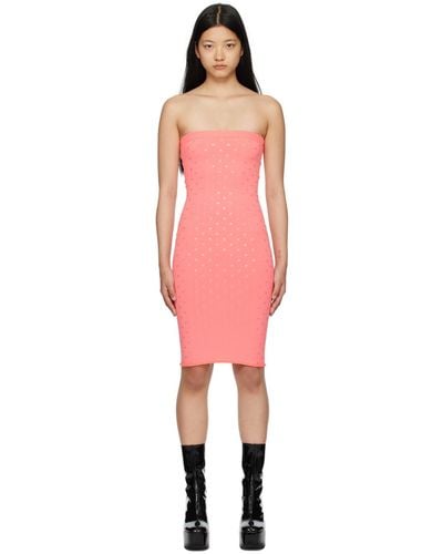 Alexander Wang Pink Hotfix Midi Dress - Black