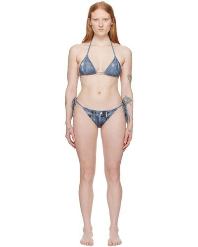Acne Studios Bikini indigo à image trompe l'œil - Noir