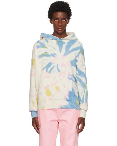 Palm Angels Off-white Tie-dye Hoodie - Multicolour