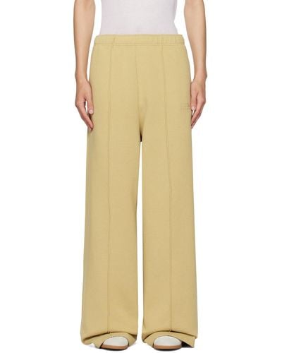 MM6 by Maison Martin Margiela Tan Pinched Seam Joggers - Natural