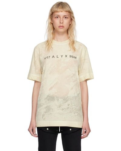 1017 ALYX 9SM Off-white Faded T-shirt - Natural