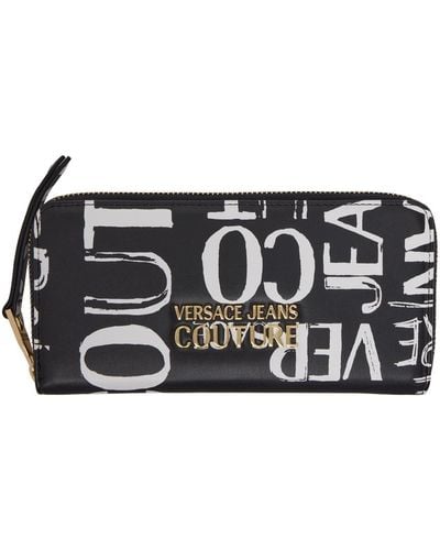 Versace Jeans Couture Black Printed Wallet