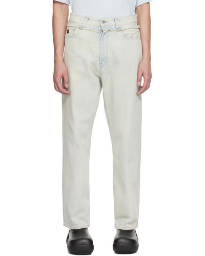 Ambush Frayed Jeans - White