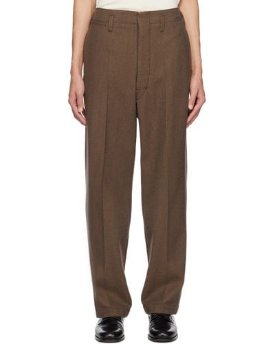 Lemaire Pantalon ample brun - Marron