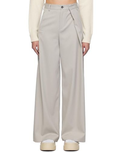 MM6 by Maison Martin Margiela Taupe Safety-pin Trousers - Multicolour