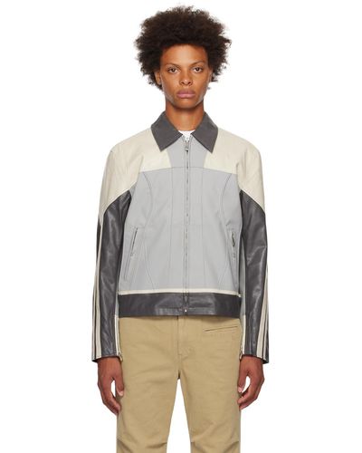 C2H4 Blouson nuage gris en cuir synthétique - Noir