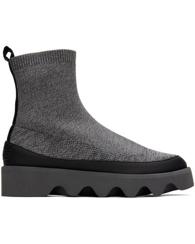Issey Miyake Bottes bounce fit-3 grises édition united nude - Noir