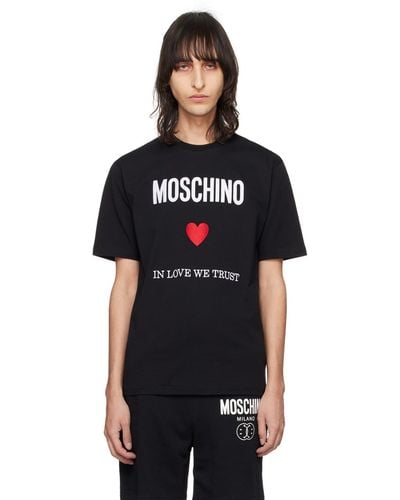 Moschino Black 'in Love We Trust' T-shirt