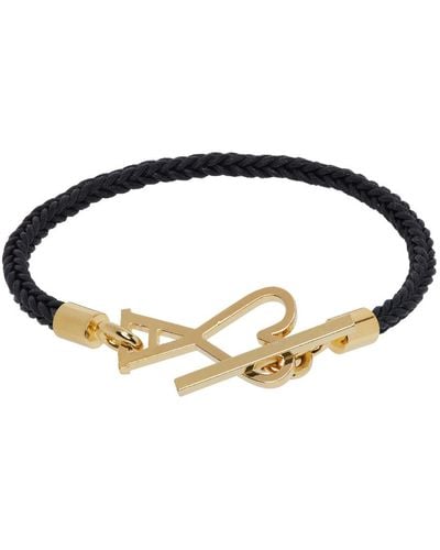 Ami Paris Ami De Cœur Cord Bracelet - Black