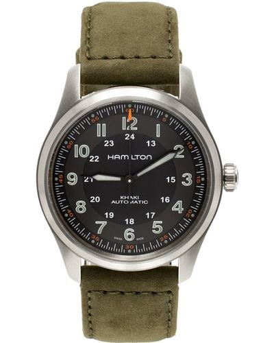 Hamilton カーキ Titanium 自動巻き 腕時計 - ブラック