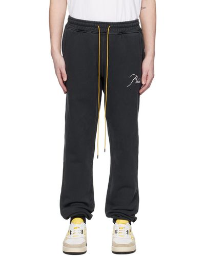 Rhude Black Classic Lounge Trousers