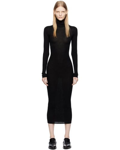 REMAIN Birger Christensen Black Sheer Maxi Dress