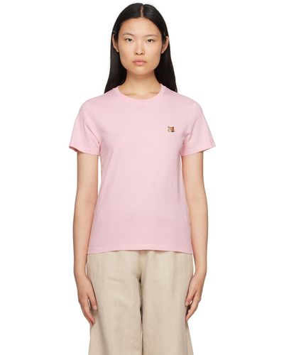 Maison Kitsuné Pink Fox Head T-shirt