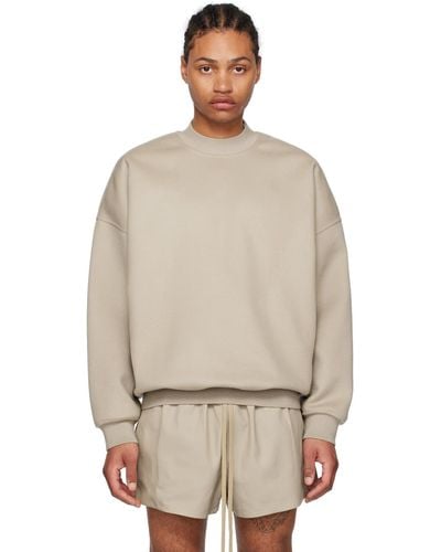 Fear Of God Taupe Crewneck Sweater - Natural