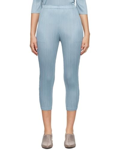 Pleats Please Issey Miyake Grey Monthly Colours August Pants - Blue