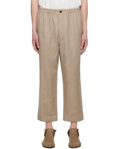 The Row Beige Xander Trousers - Natural