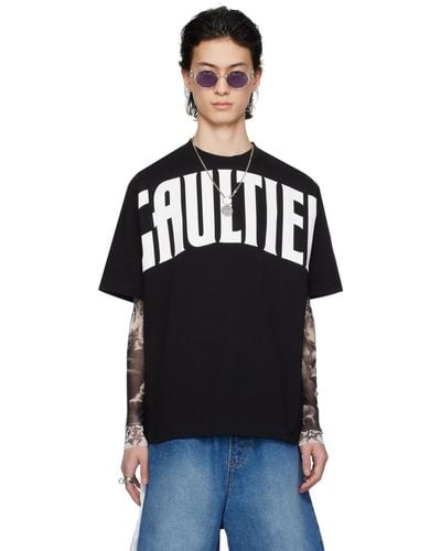 Jean Paul Gaultier T-shirt surdimensionné noir à logo - très gaultier