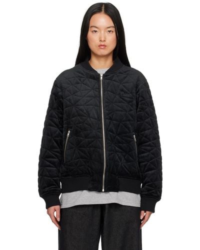 Dime Quilted Bomber Jacket - Black