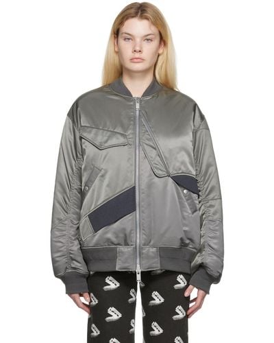 Undercover Paneled Bomber Jacket - Multicolor