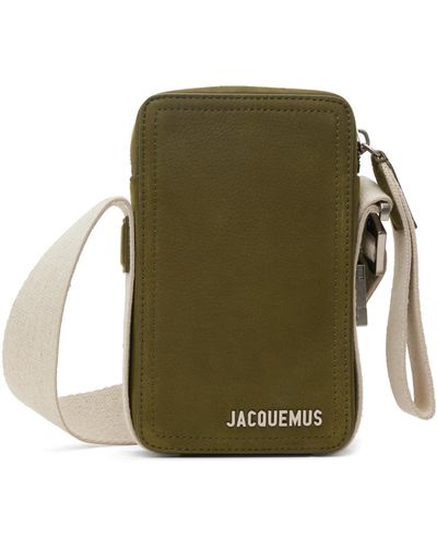 Jacquemus Raffia Vertical Crossbody Bag - Green