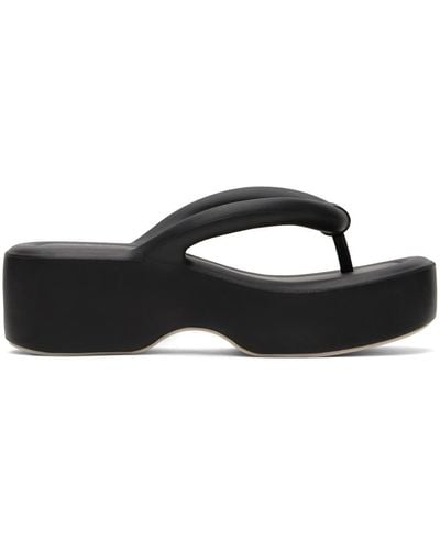 Melissa Black Free Platform Flip Flops