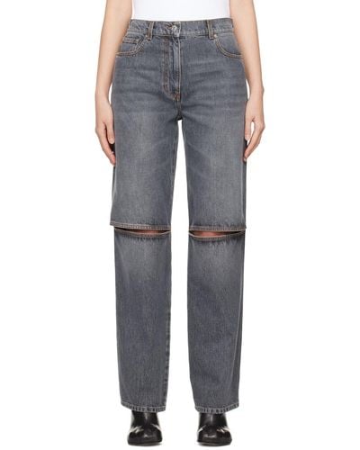 JW Anderson Grey Cutout Jeans - Blue