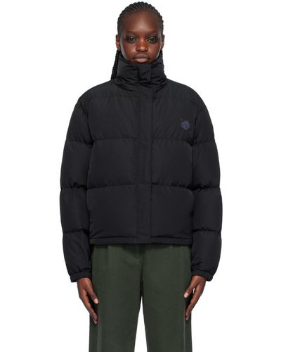 Maison Kitsuné Cropped Down Jacket - Black