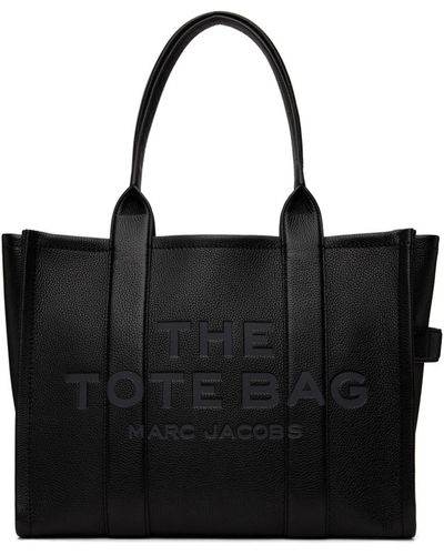 Marc Jacobs 'The Leather Large' Tote - Black