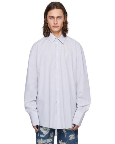 424 Pinstripe Shirt - White