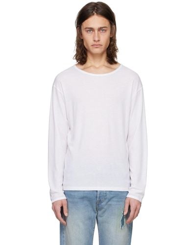 Second/Layer Dias Cortes Long Sleeve T-Shirt - White