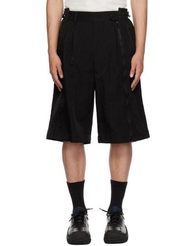 Y's Yohji Yamamoto Panelled Shorts - Black