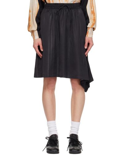 Y-3 Striped Midi Skirt - Black