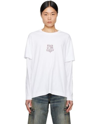 Givenchy ホワイト レイヤード 長袖tシャツ