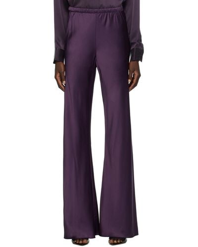 SILK LAUNDRY Bias-cut Lounge Pants - Purple