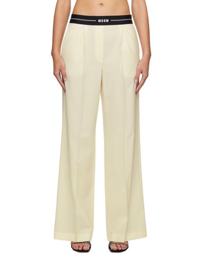 MSGM Off-white Suiting Pants