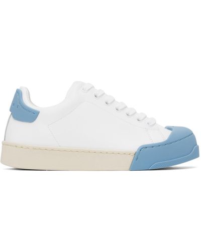 Marni White & Blue Dada Bumper Sneakers - Black