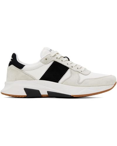 Tom Ford Off-white & Taupe jagga Trainers - Black