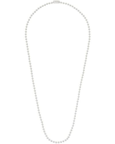 TAKAHIROMIYASHITA TheSoloist. Ball Chain S Long Necklace - White