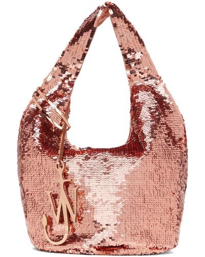 JW Anderson Rose Mini Sequin Shopper Bag - Pink
