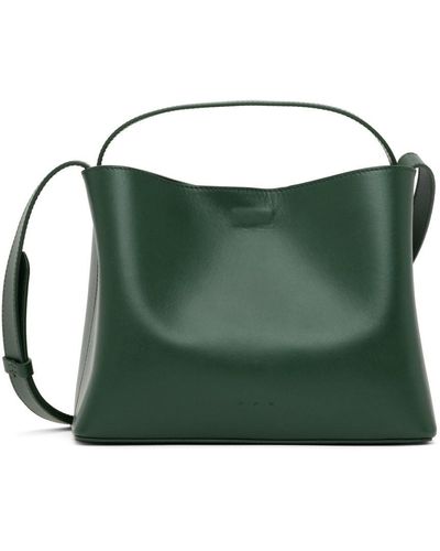 AESTHER EKME Mini Sac Smooth Leather Top Handle Bag - Evergreen