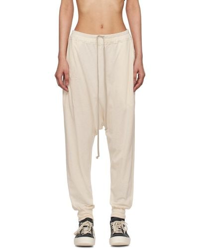 Rick Owens Off- Champion Edition Lounge Trousers - Natural