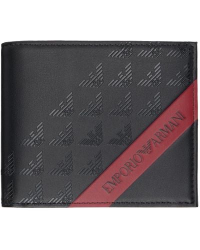 Emporio Armani Bifold Credit Card Holder Wallet - Gray