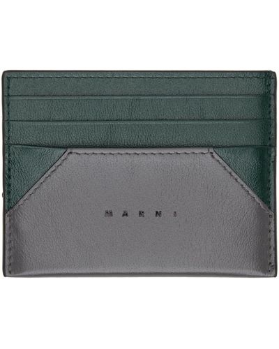Marni Logo Card Holder - Gray