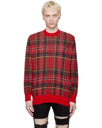 Undercover Red Check Sweater