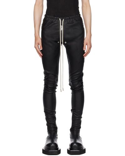 Rick Owens Gary Leather Trousers - Black